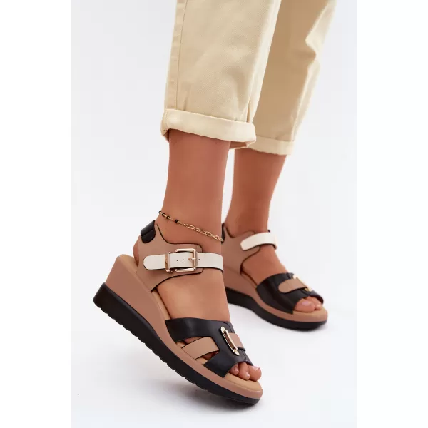  Dámske sandále ARTIKER 58C0316 BLACK/BEIGE 