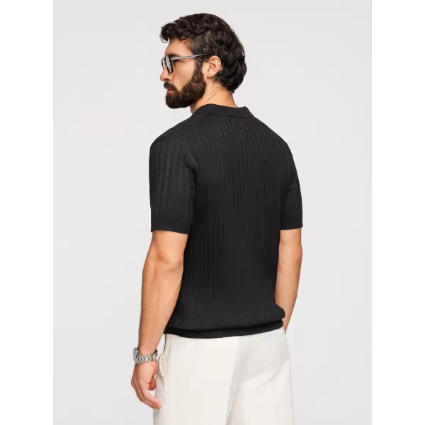  Pánske polo tričko OMBRE OM-POSS-0180 BLACK 