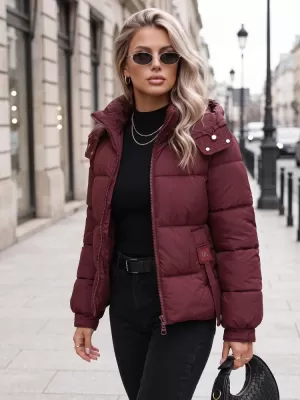 Dámska bunda DSTREET TY5749 BORDOVÁ