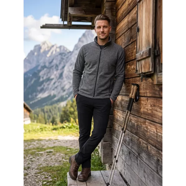  Pánska micro fleece mikina MALFINI FACTOR 852 ČIERNY MELÍR 
