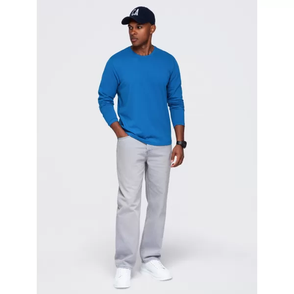 Pánske tričko OMBRE OM-LSBL-0142 BLUE 