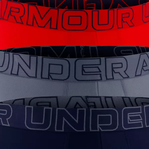  Pánske boxerky UNDER ARMOUR UA PERFORMANCE TECH MESH - SOLID 6 -3PK 1383884-600 ČERVENÁ 