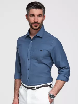 Pánska košeľa OMBRE K695 DENIM