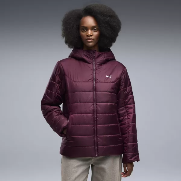  Dámska bunda PUMA ESS HOODED PADDED JACKET 68523124 RUBY NOIR 