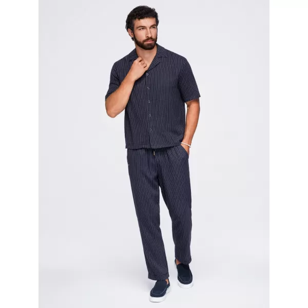  Pánska košeľa OMBRE OM-SHSS-0222 NAVY BLUE 
