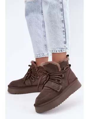 Dámske topánky BIG STAR SHOES UU274315 BROWN/BEIGE SHADOWS