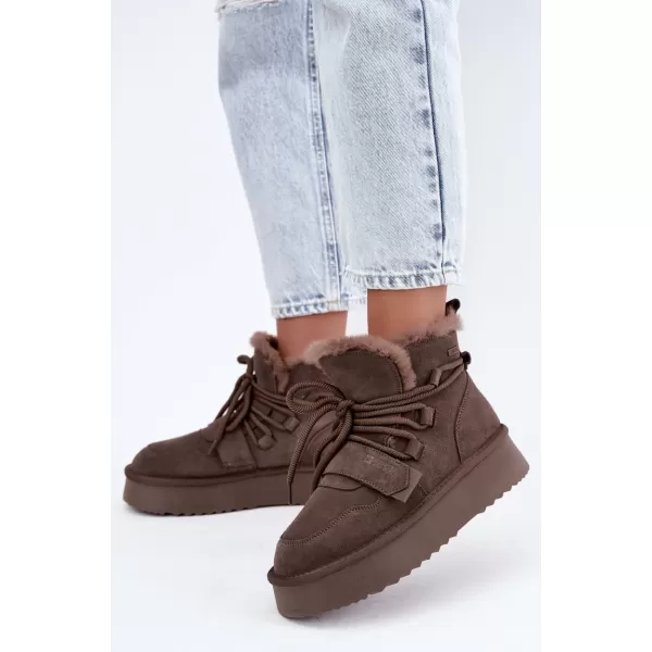  Dámske topánky BIG STAR SHOES UU274315 BROWN/BEIGE SHADOWS 