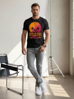 Pánske tričko DSTREET NX047R ČIERNA