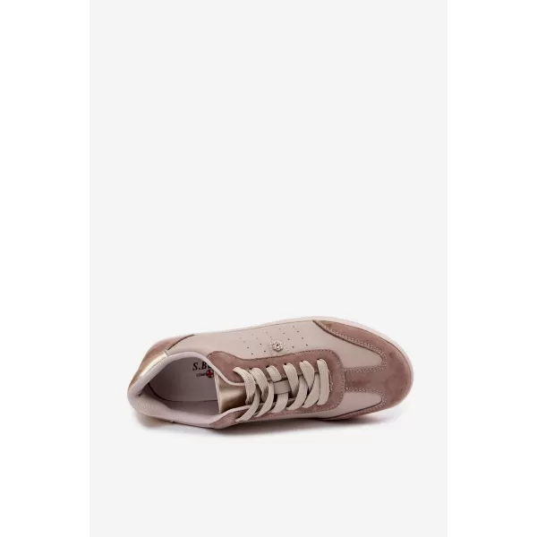  Dámske tenisky S.BARSKI LR61-7091 BEIGE 