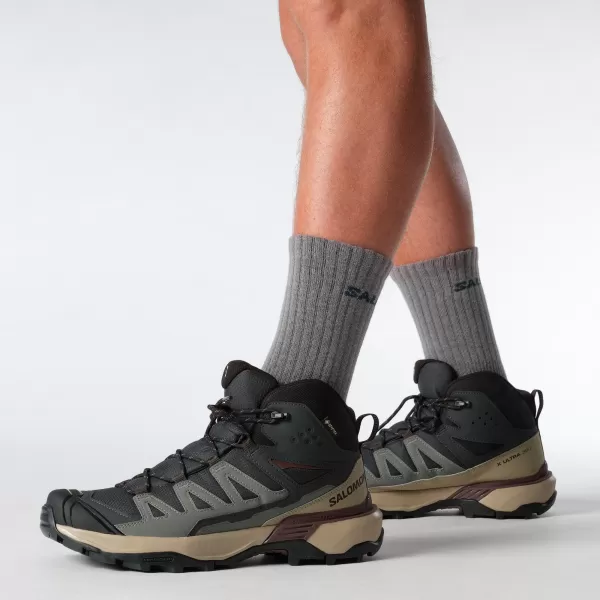  Pánske topánky SALOMON X ULTRA 360 MID GORE-TEX L47743300 PHANTOM/DESERT TAN/RUM ROZINKA 