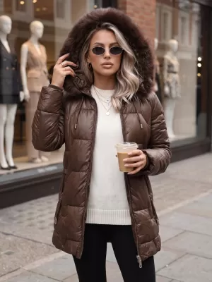 Dámska bunda DSTREET TY5757 HNEDÁ