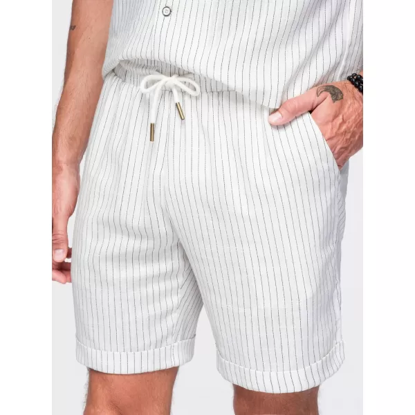  Pánske kraťasy OMBRE OM-SRCS-0208 OFF-WHITE 