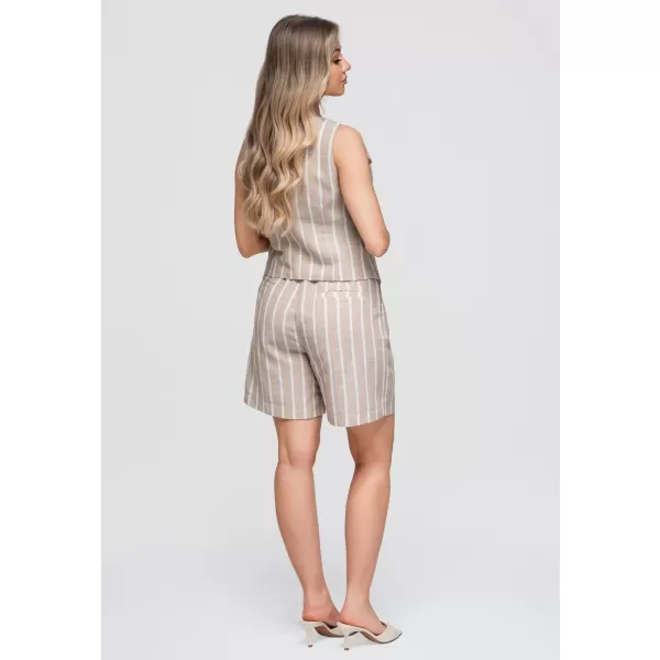  Dámsky kabát OMBRE OW-VE-E0008 BEIGE 