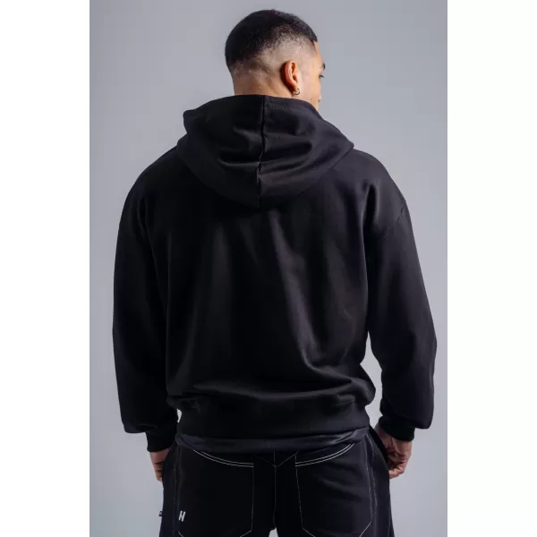  Mikina na zips s vyšívaným logom NEBBIA PRIMAL 884 BLACK 