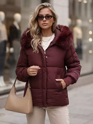 Dámska bunda DSTREET TY6003 BORDOVÁ