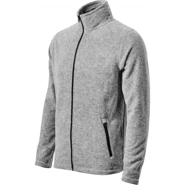  Pánska micro fleece mikina MALFINI FACTOR 852 STRIEBORNÝ MELÍR 