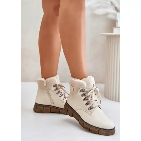  Dámske traperky BOTO 24BT02-7973 BEIGE 