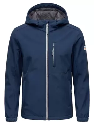 Pánska softshellová bunda OMBRE C581 NAVY BLUE