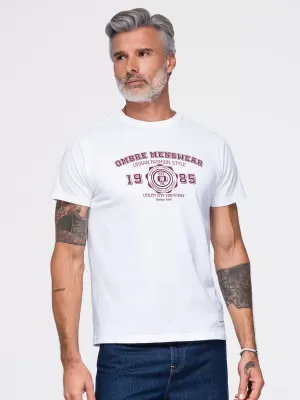 Pánske tričko OMBRE OM-TSPT-0297 WHITE