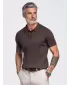 Pánske polo tričko OMBRE OM-POSS-0180 LIGHT BROWN