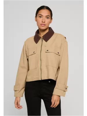 Dámska bunda URBAN CLASSICS TB7726 UNION BEIGE