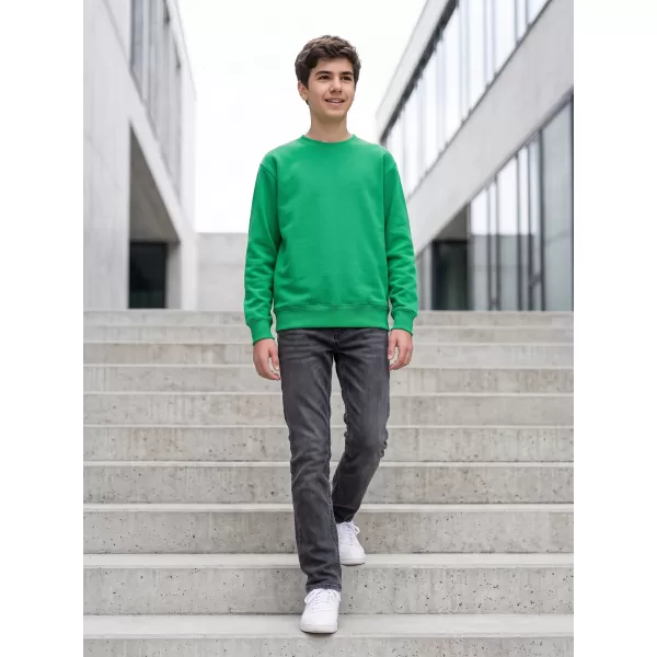  Detská mikina MALFINI CREW 427 STREDNE ZELENÁ 