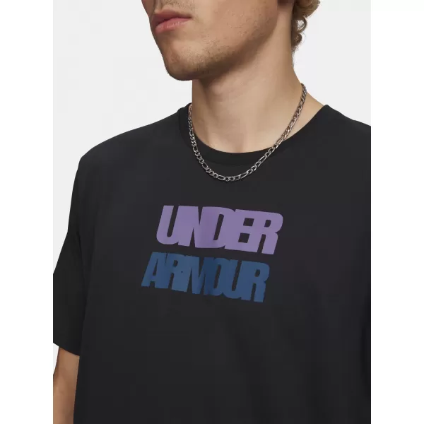  Pánske tričko UNDER ARMOUR M BLOCK LOGO SS 6009250-001 ČIERNA 