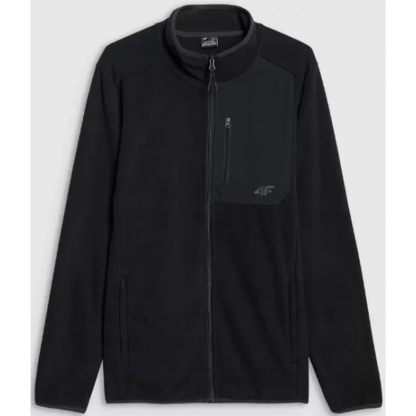  Pánska fleece mikina 4F WAW25TFLEM417 DEEP BLACK 