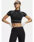 Dámske tričko UNDER ARMOUR HEATGEAR ELITE CROP MCK SS 6014710-008 ČIERNA
