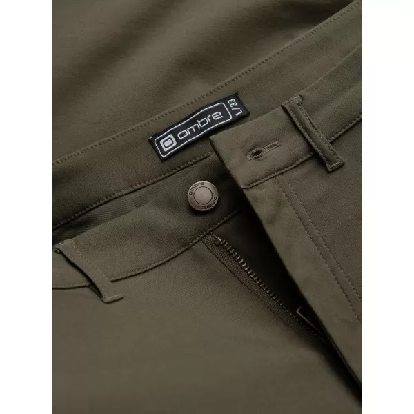 Pánske nohavice OMBRE P1515 DARK OLIVE GREEN 