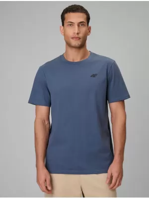 Pánske tričko 4F WAW25TTSHM2401 DENIM