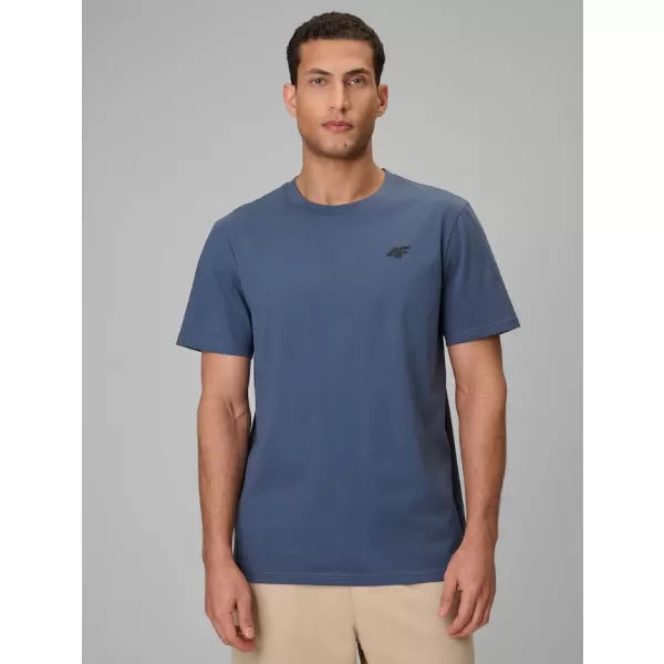  Pánske tričko 4F WAW25TTSHM2401 DENIM 