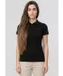Dámske tričko s golierom 4F WMM00TPTSF0768 DEEP BLACK