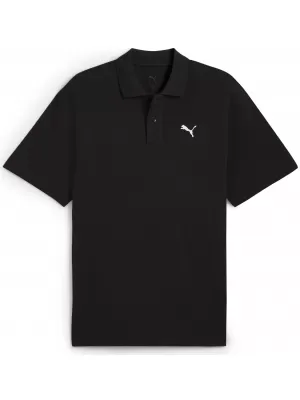 Pánske tričko s golierom PUMA WARDROBE ESS PIQUE RELAXED POLO 62965701 PUMA BLACK