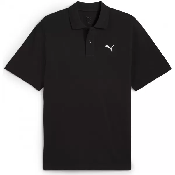  Pánske tričko s golierom PUMA WARDROBE ESS PIQUE RELAXED POLO 62965701 PUMA BLACK 