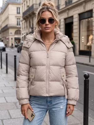 Dámska bunda DSTREET TY5746 BÉŽOVÁ