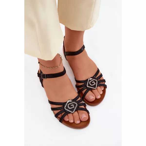  Dámske sandále S.BARSKI KV61-6056 BLACK 