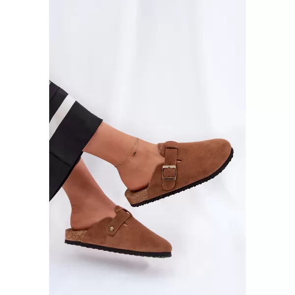  Dámske šľapky BIG STAR SHOES RR274A387 BROWN/BEIGE 