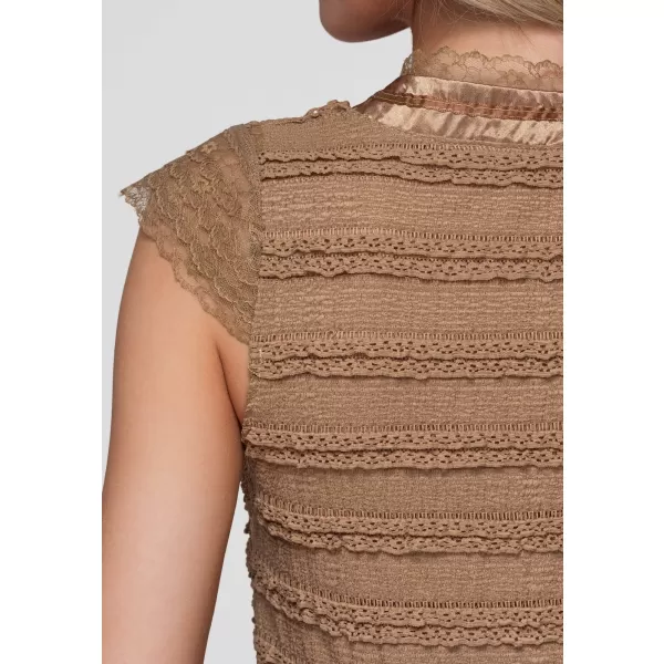  Dámska blúza OMBRE OW-TS-E0066 TAUPE 