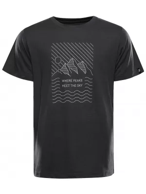 Pánske outdoorové tričko ALPINE PRO NOGER 2 BLACK VARIANT PA