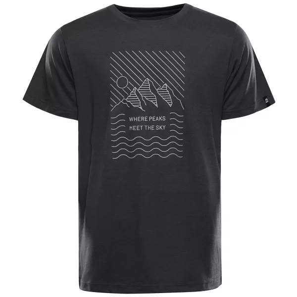  Pánske outdoorové tričko ALPINE PRO NOGER 2 BLACK VARIANT PA 