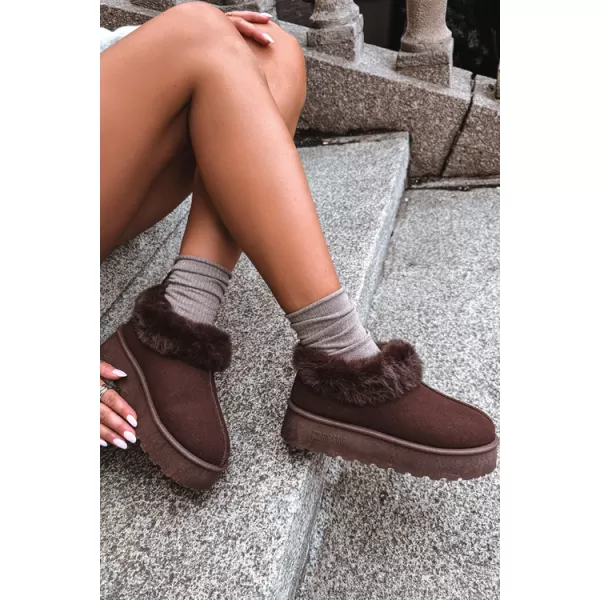  Dámske snehule BIG STAR SHOES UU274203 BROWN/BEIGE SHADOWS 