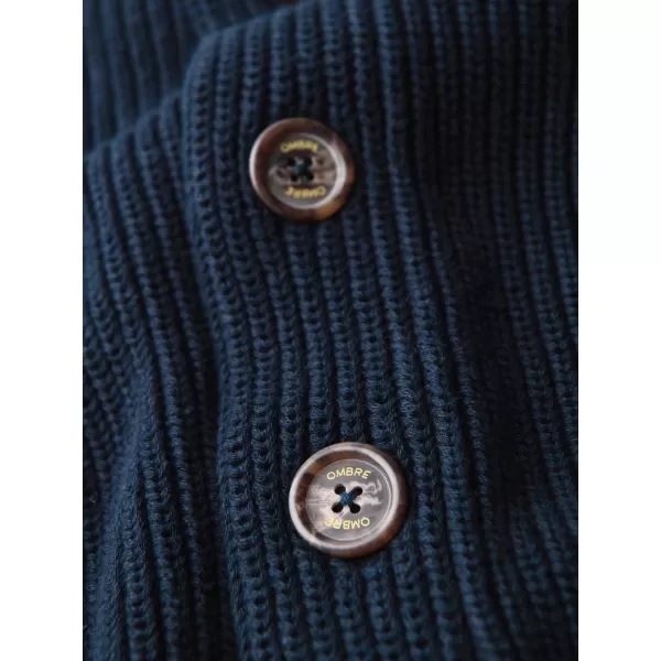  Pánsky kardigan OMBRE OM-SWCD-0200 NAVY BLUE 