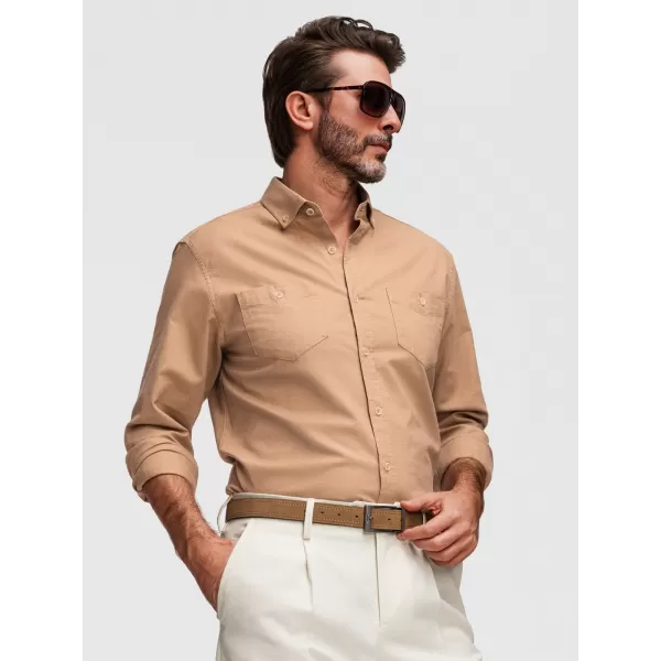  Pánska košeľa OMBRE N-OM-SHCS-0134 LIGHT BROWN 