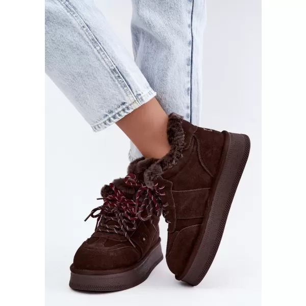  Dámske snehule BIG STAR SHOES UU274312 CHOCOLATE 