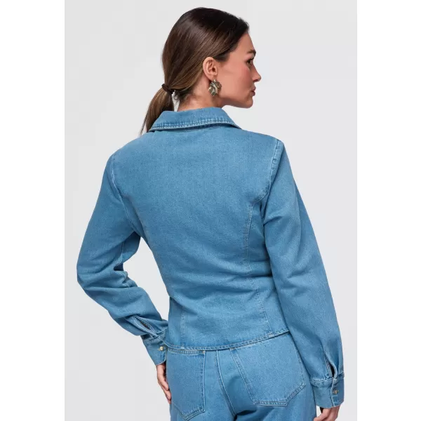  Dámska košeľa OMBRE OW-SH-E0070 BLUE 