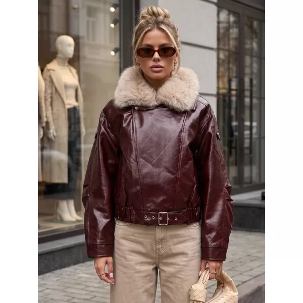  Dámska bunda DSTREET TY5707 BORDOVÁ 
