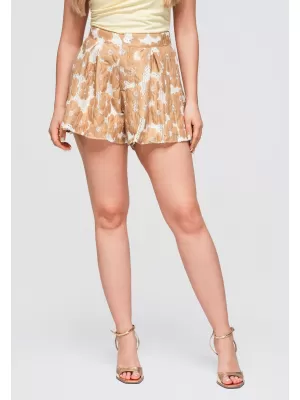 Dámske kraťasy OMBRE OW-ST-E0015 BEIGE