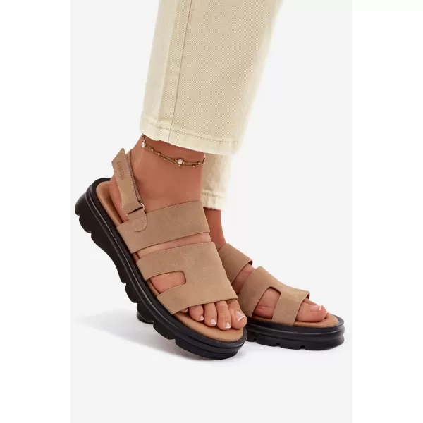  Dámske sandále BIG STAR SHOES TT274482 BEIGE 