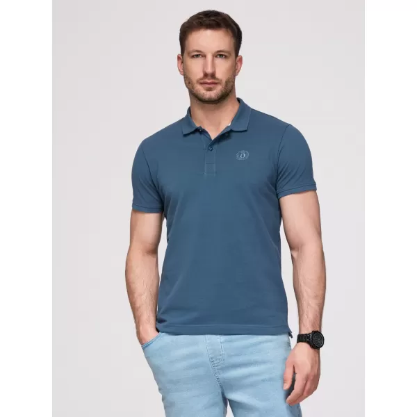  Pánske tričko s golierom OMBRE OM-POBS-0171 WHITE/MAROON/DARK BLUE 